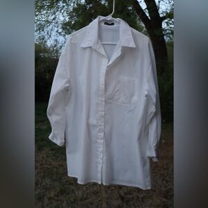 Classic White Unisex Oversized Button Down Shirt